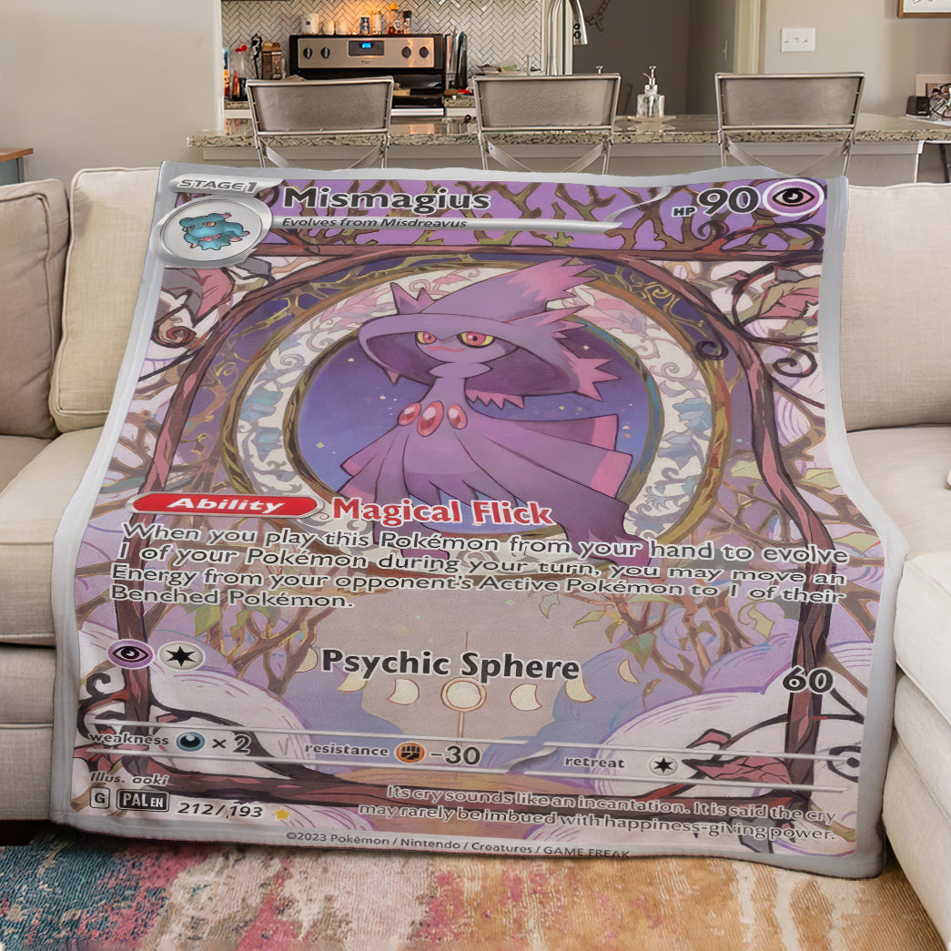 PKM Mismagius Custom Fleece Blanket