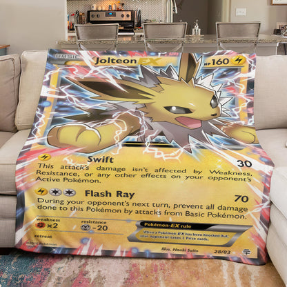 PKM Jolteon EX Custom Fleece Blanket