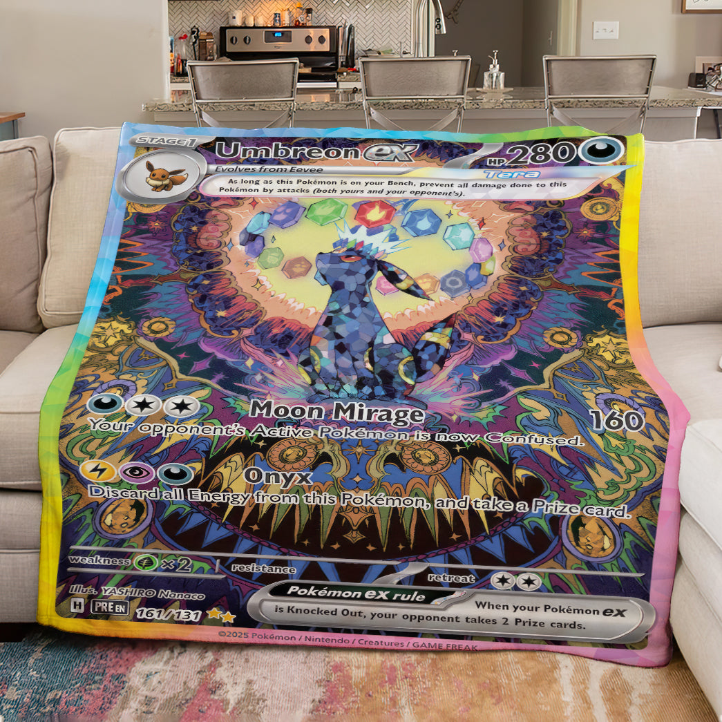 PKM Umbreon EX Custom Fleece Blanket