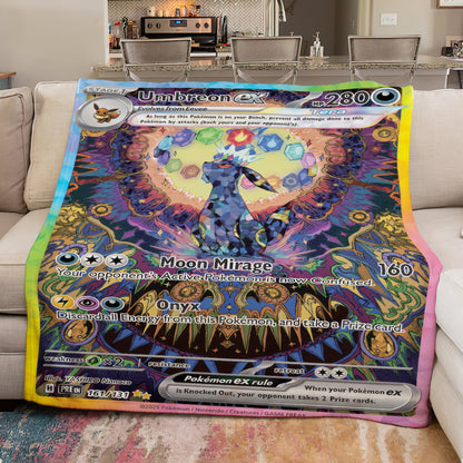 PKM Umbreon EX Custom Fleece Blanket