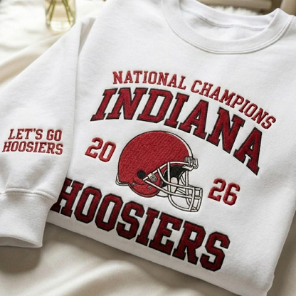 Embroidered Hoosiers Champs 25/26 Quarter-Zip Sweatshirt, Hoodie Sweatshirt T-Shirt