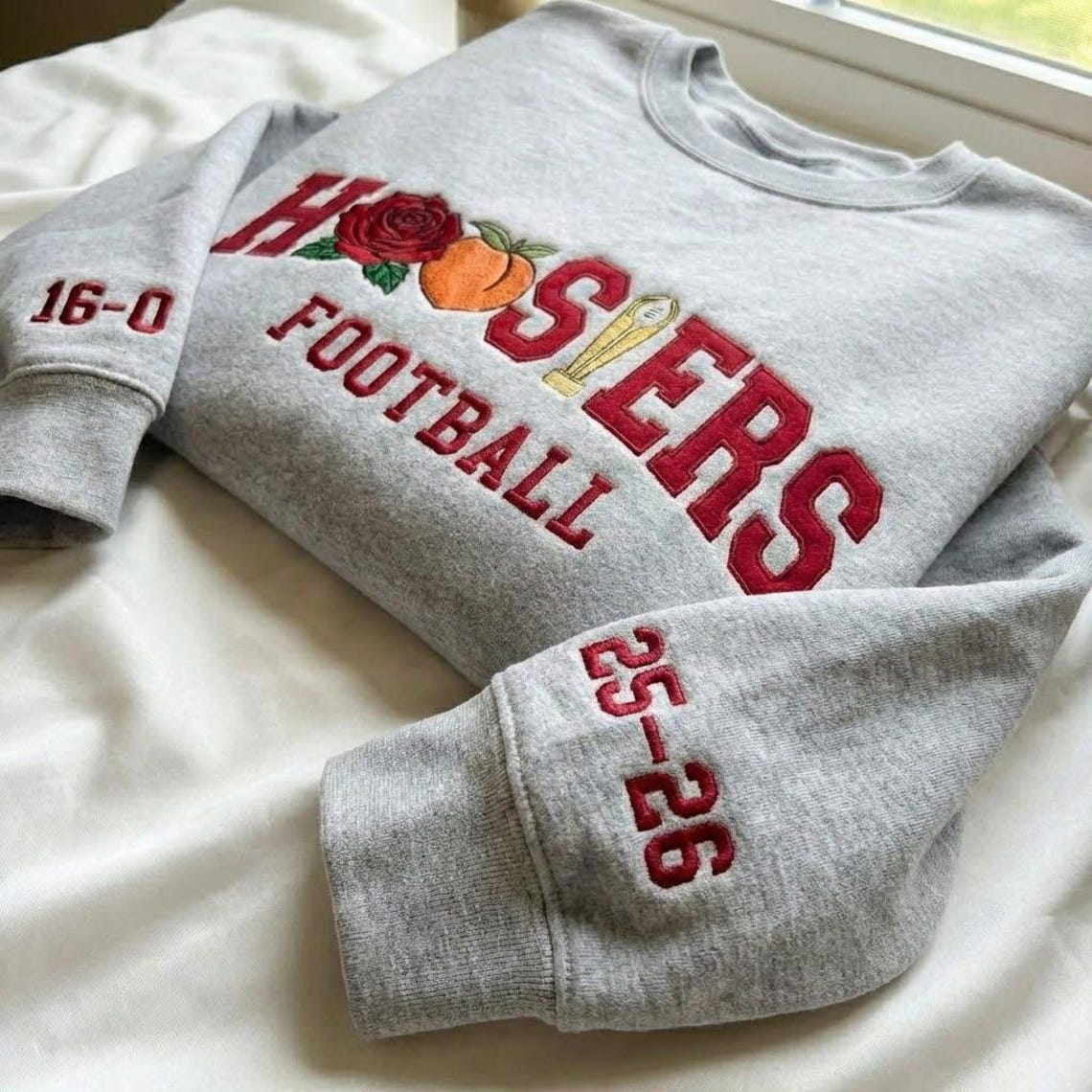 Embroidered Hoosiers Champs 25/26 Quarter-Zip Sweatshirt, Hoodie Sweatshirt T-Shirt