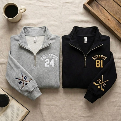 Valentine Personalized Embroidered Hockey Hoodie Sweatshirt T-Shirt