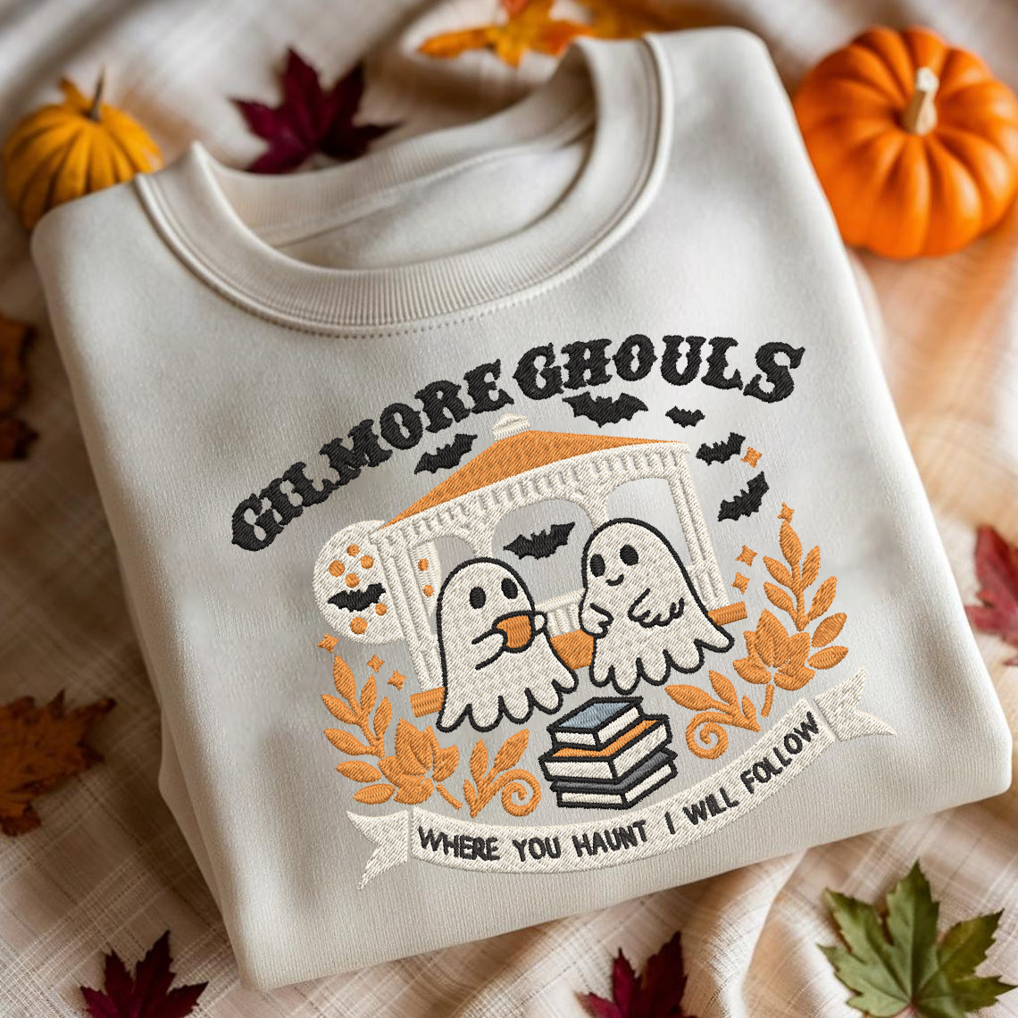 Halloween Personalized Embroidered Gilmore Ghouls Hoodie Sweatshirt T-Shirt