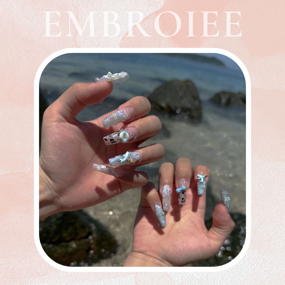 Sun-Kissed Sands Paradise Hand-painted Press On Nails