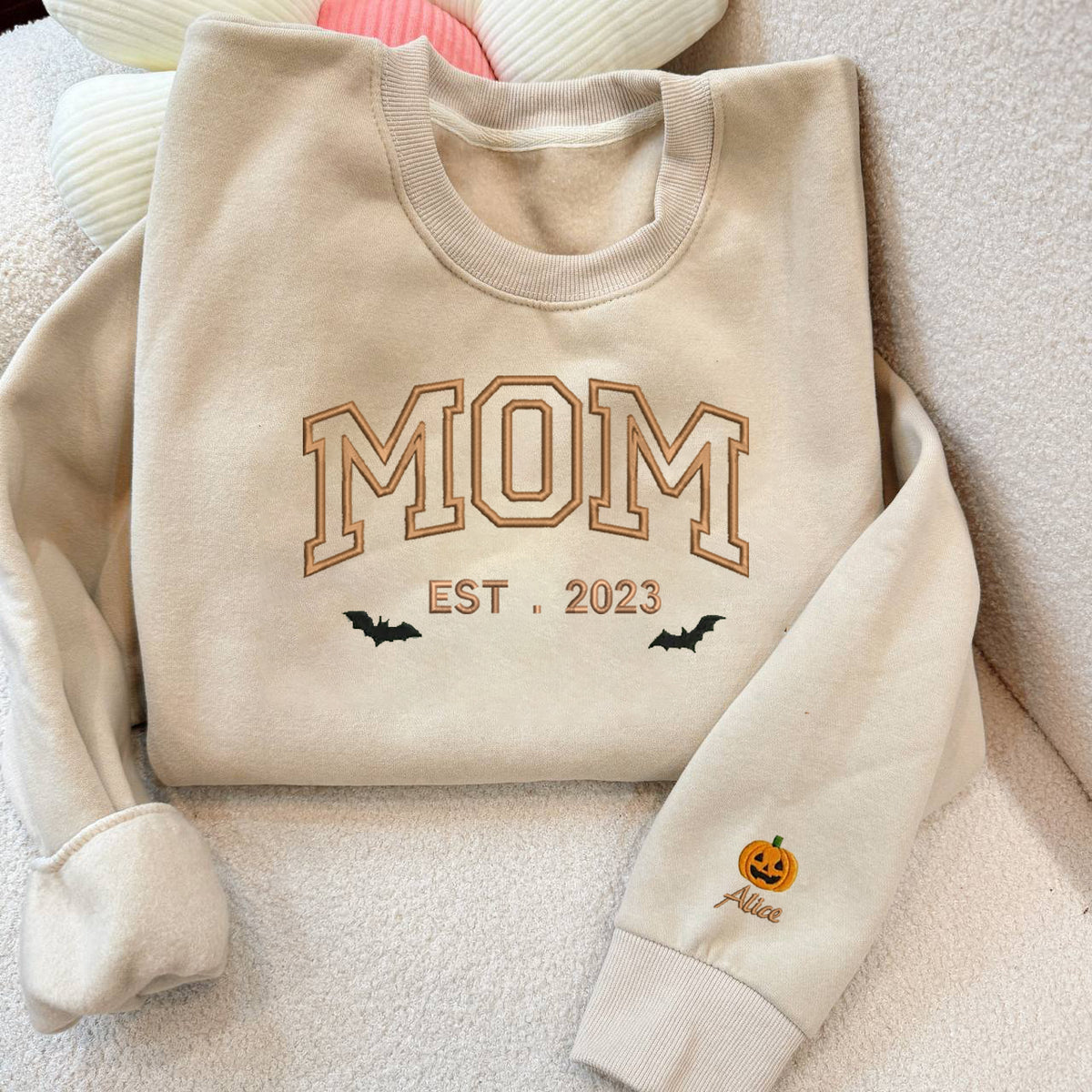 Halloween Personalized Embroidered Custom Text Hoodie Sweatshirt T-Shirt