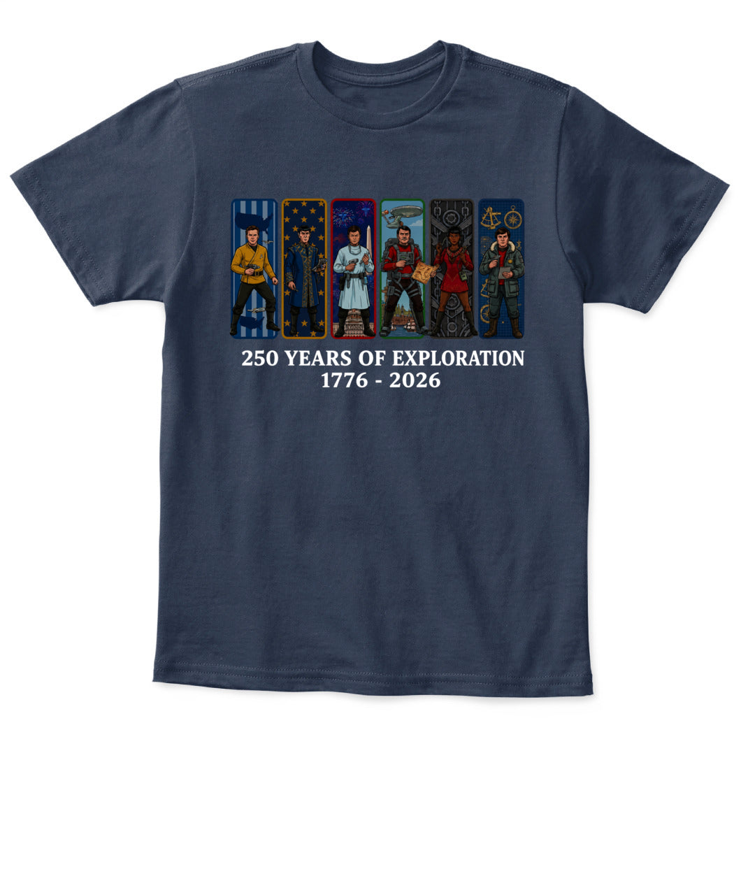 Star Trek 250 Years of Freedom 1776–2026 Patriotic Printed Graphic Hoodie Sweatshirt T-Shirt