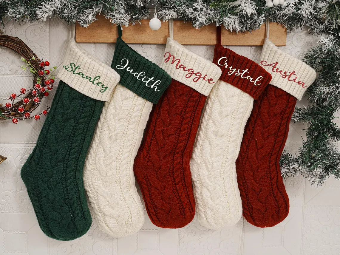 Personalized Embroidered Christmas Stocking with Name