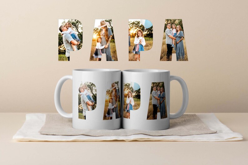 Father's Day Personalized Dad Photo Collage Mug