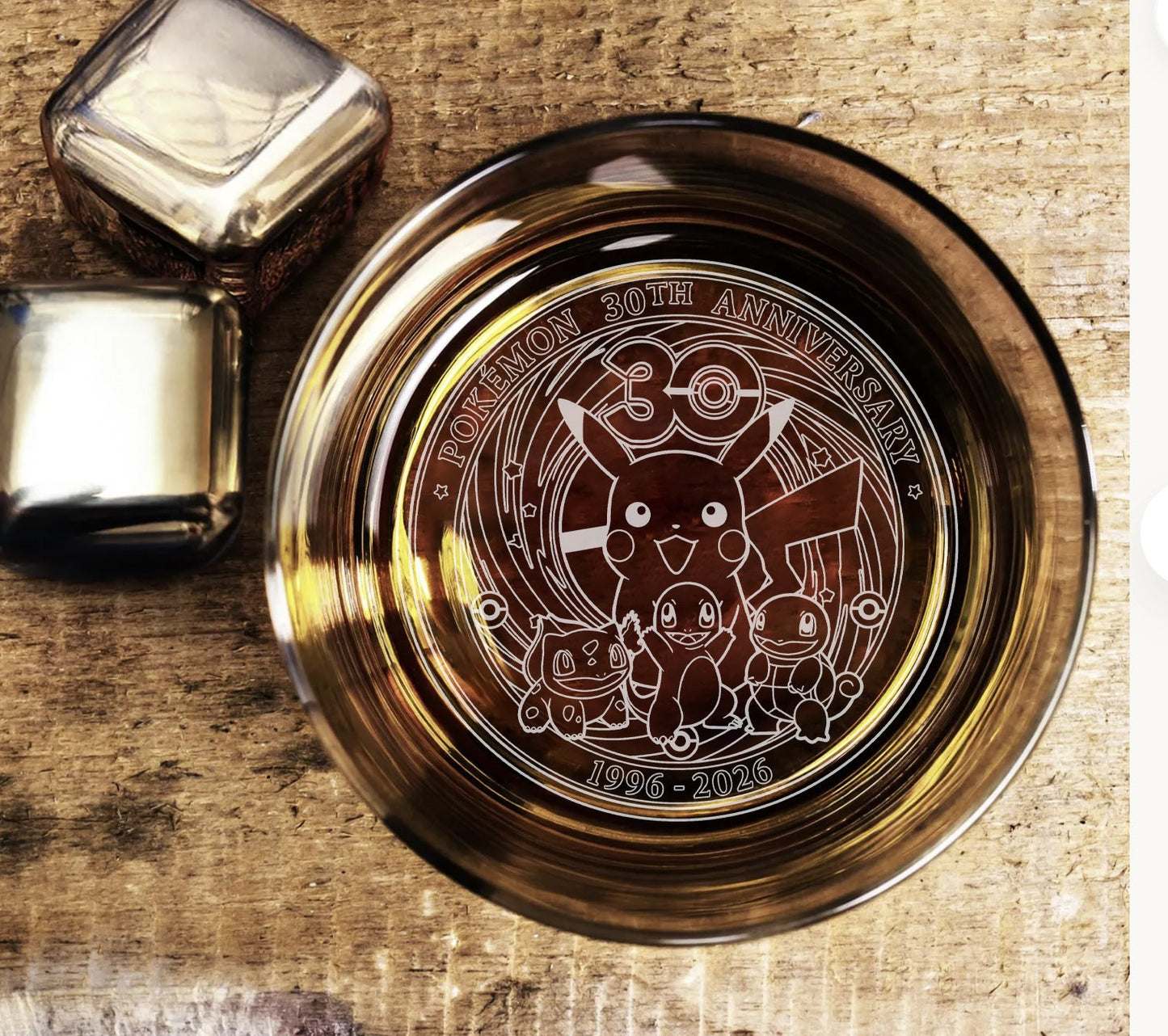 Pokémon 30th Anniversary Whiskey Glass