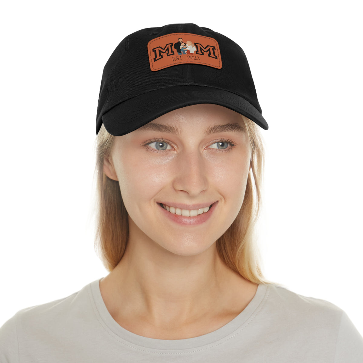 Custom MOM EST Hat with Leather Patch