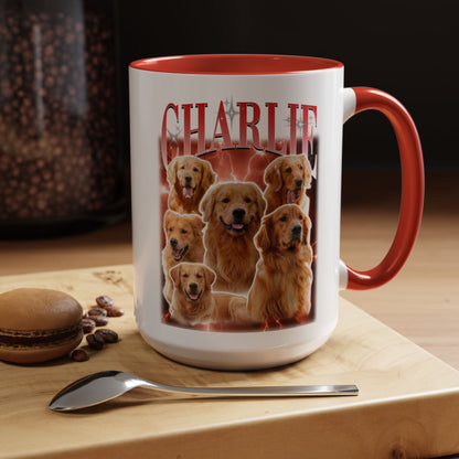 Personalized Family And Pet Photo Accent Coffee Mug