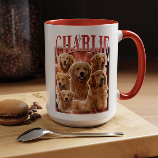 Personalized Family And Pet Photo Accent Coffee Mug