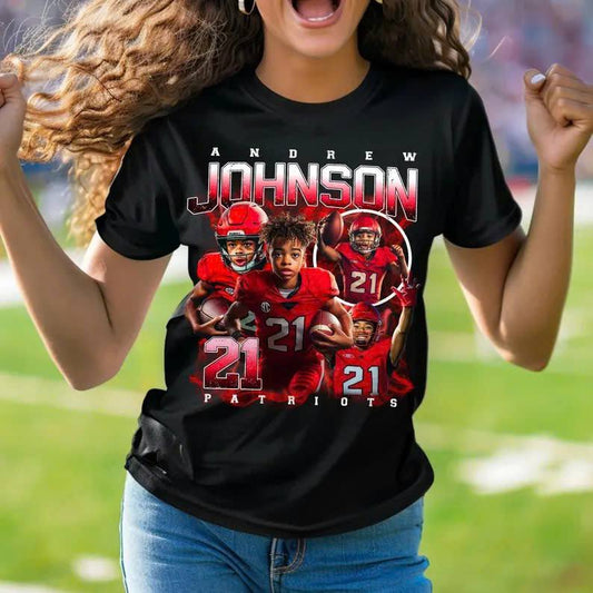 Personalized American Football Photo Printed Shirt