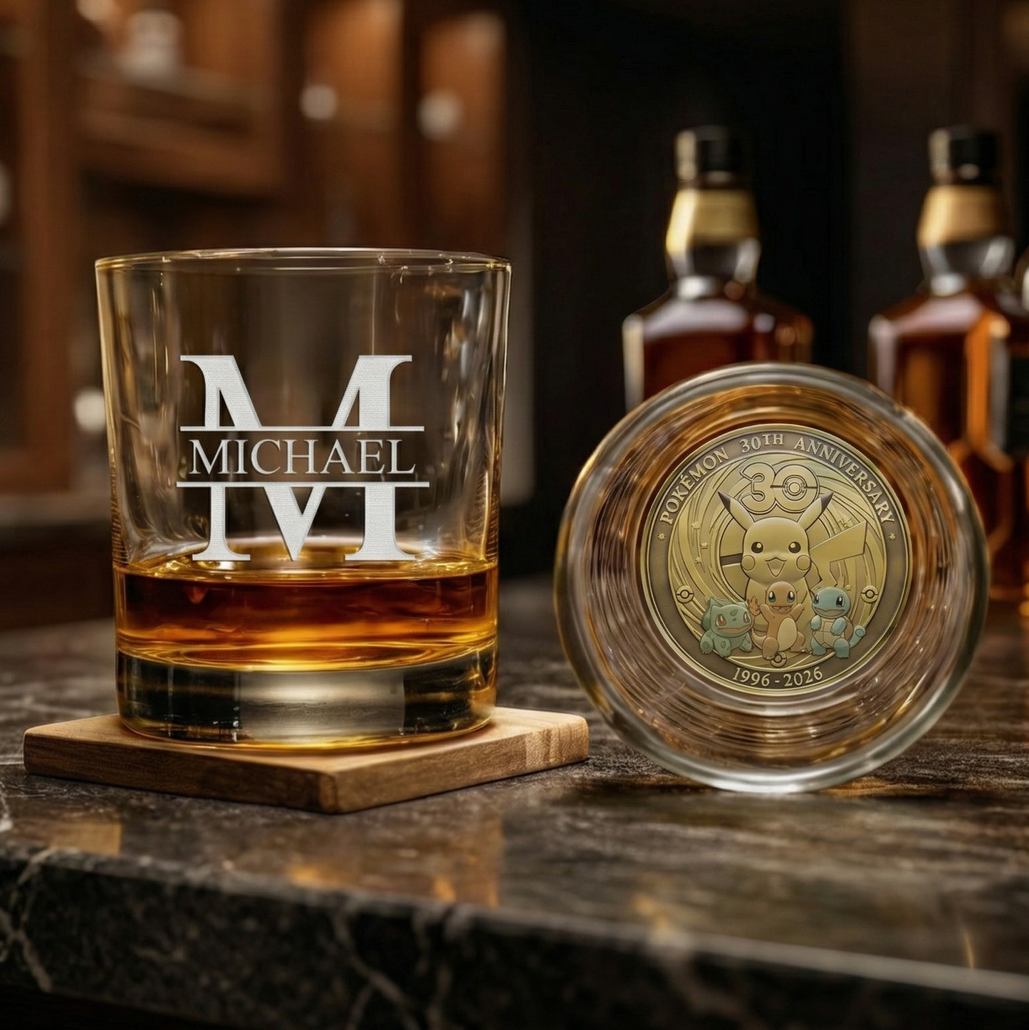 Pokémon 30th Anniversary Printed Whiskey Glass