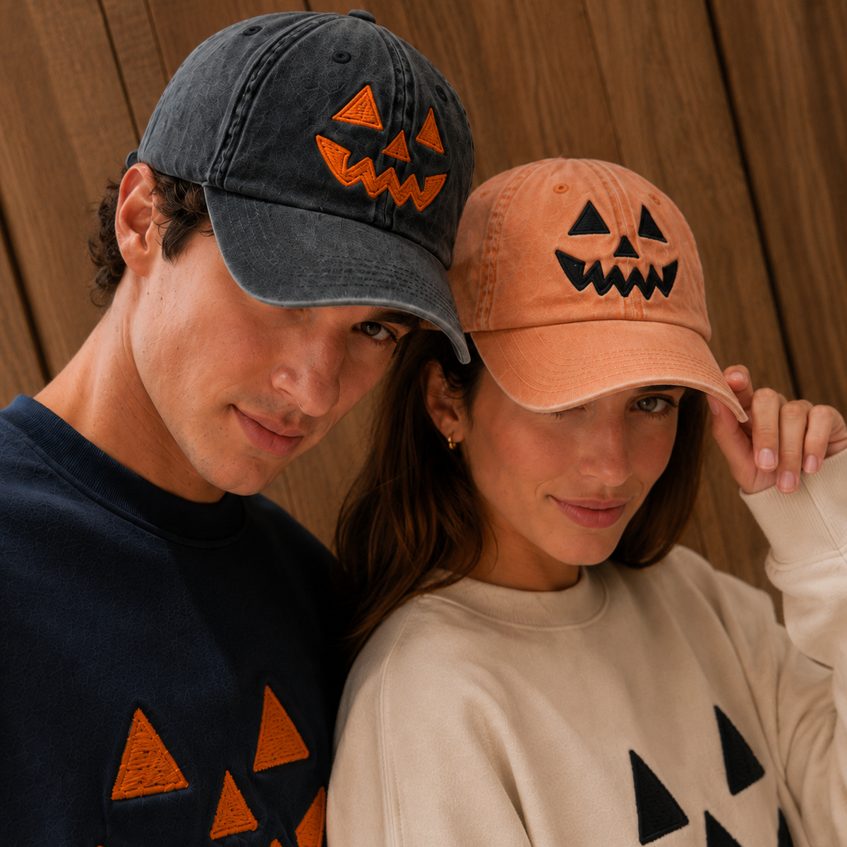 Halloween Embroidered Custom Horror Sweatshirt And Cap