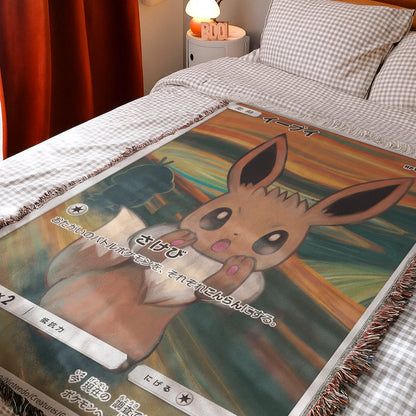 PKM Eevee Screaming Custom Woven Blanket