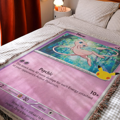 PKM Mew Card Custom Woven Blanket