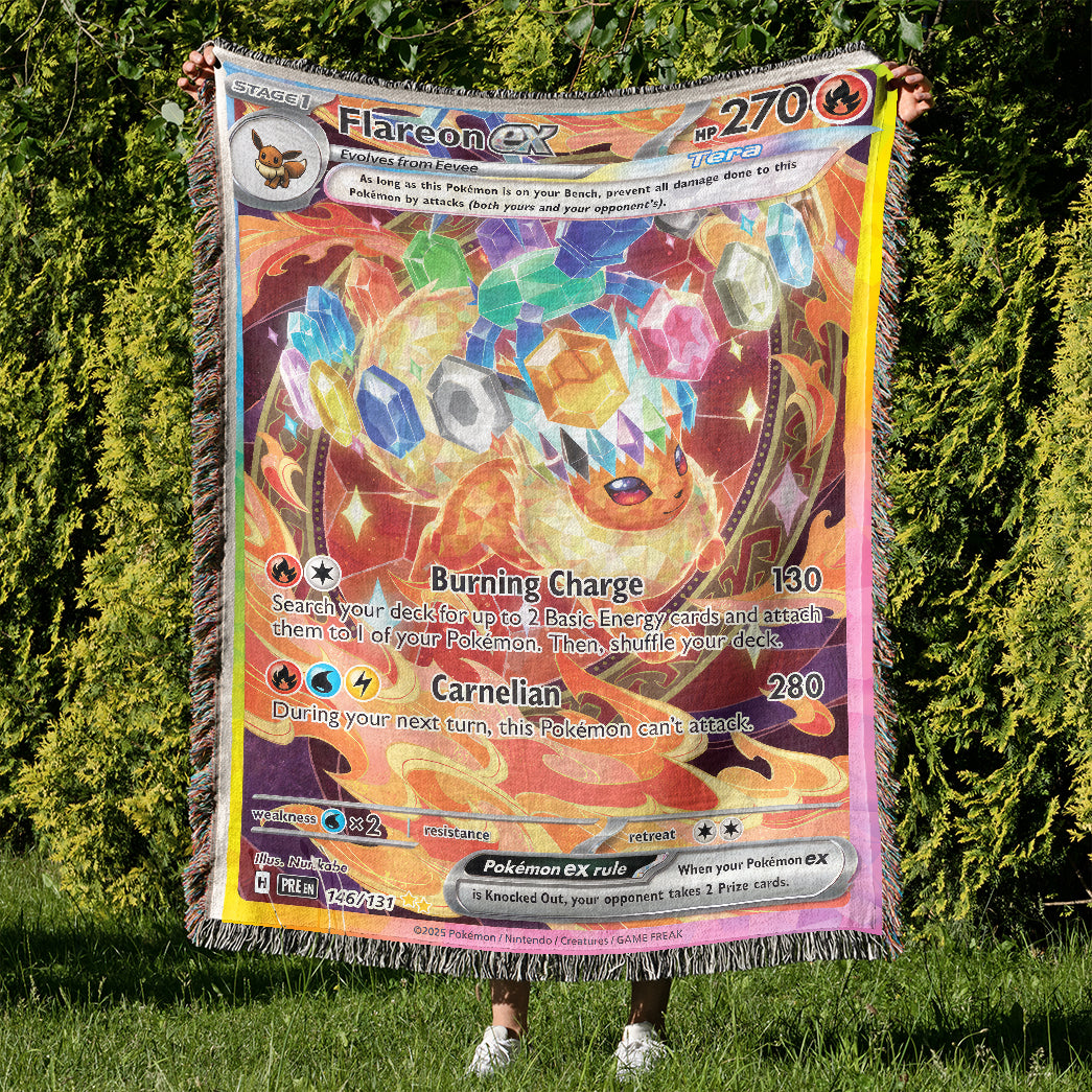 PKM Flareon EX Custom Woven Blanket