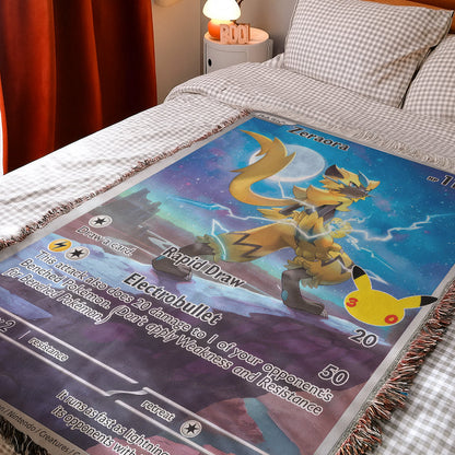 PKM Zeraora Card Custom Woven Blanket