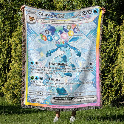 PKM Glaceon EX Custom Woven Blanket