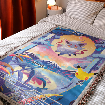 PKM Zorua Card Custom Woven Blanket