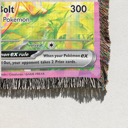 PKM Pikachu EX Custom Woven Blanket