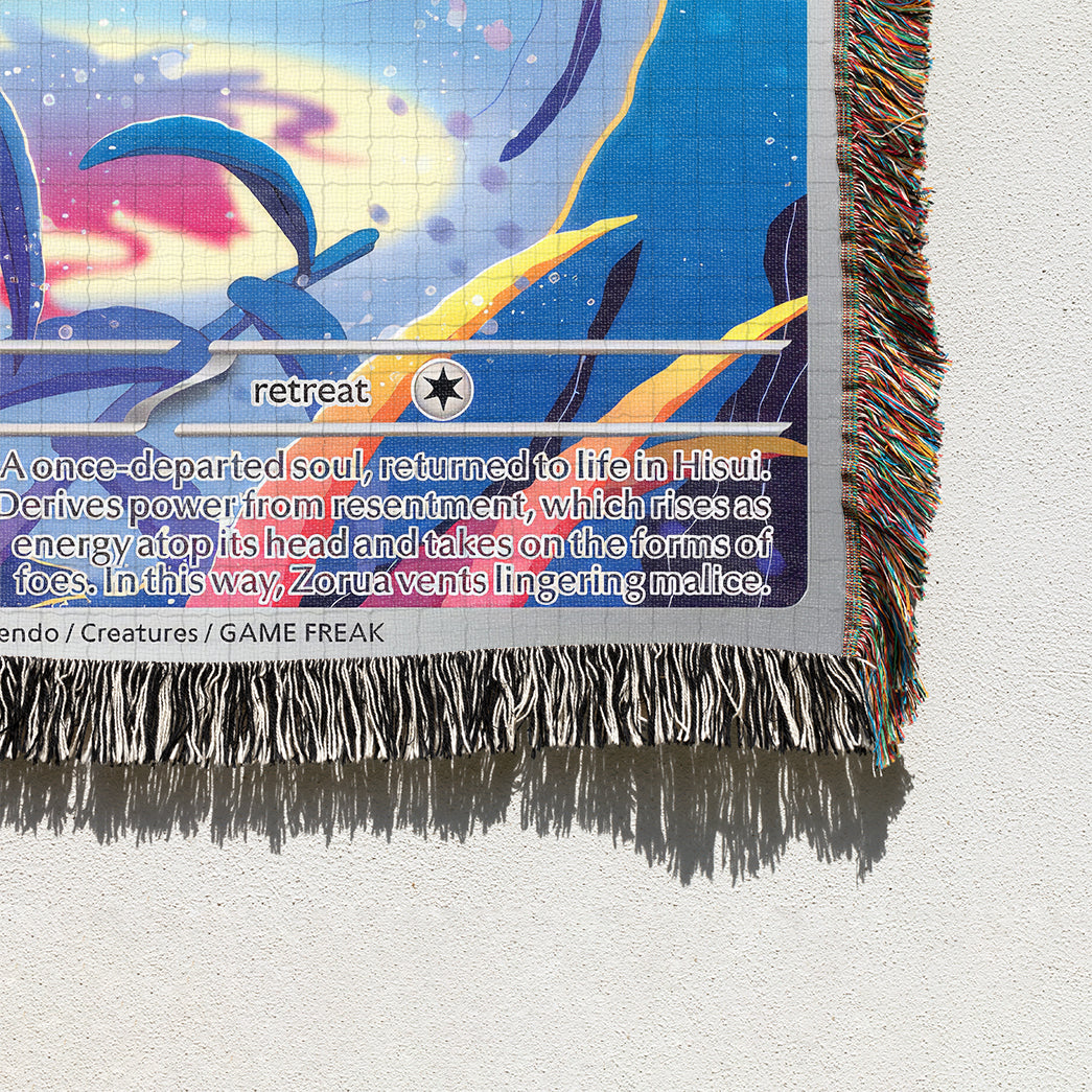 PKM Zorua Card Custom Woven Blanket