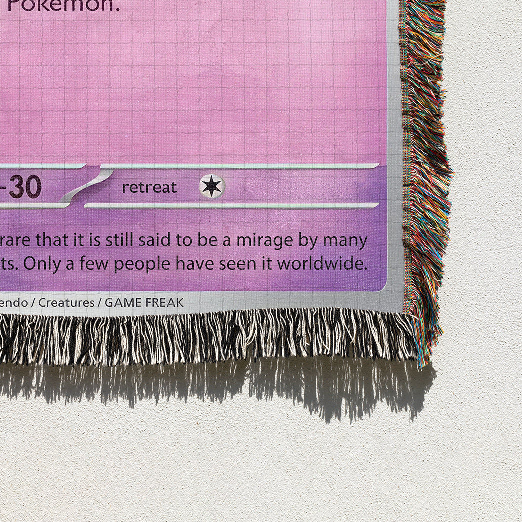 PKM Mew Card Custom Woven Blanket