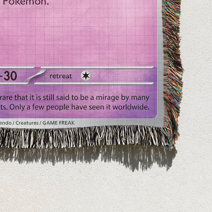 PKM Mew Card Custom Woven Blanket