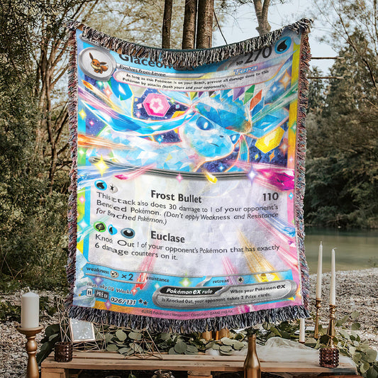PKM Glaceon EX Custom Woven Blanket