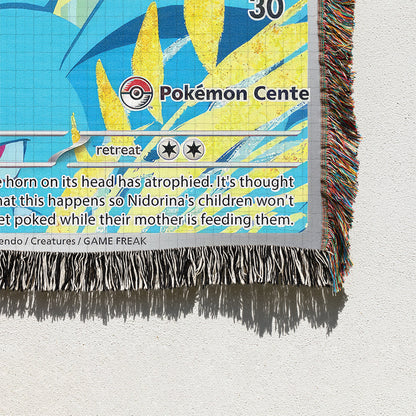 PKM Nidorina Card Custom Woven Blanket