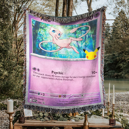 PKM Mew Card Custom Woven Blanket