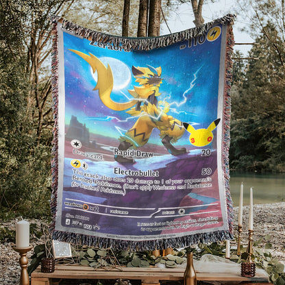 PKM Zeraora Card Custom Woven Blanket