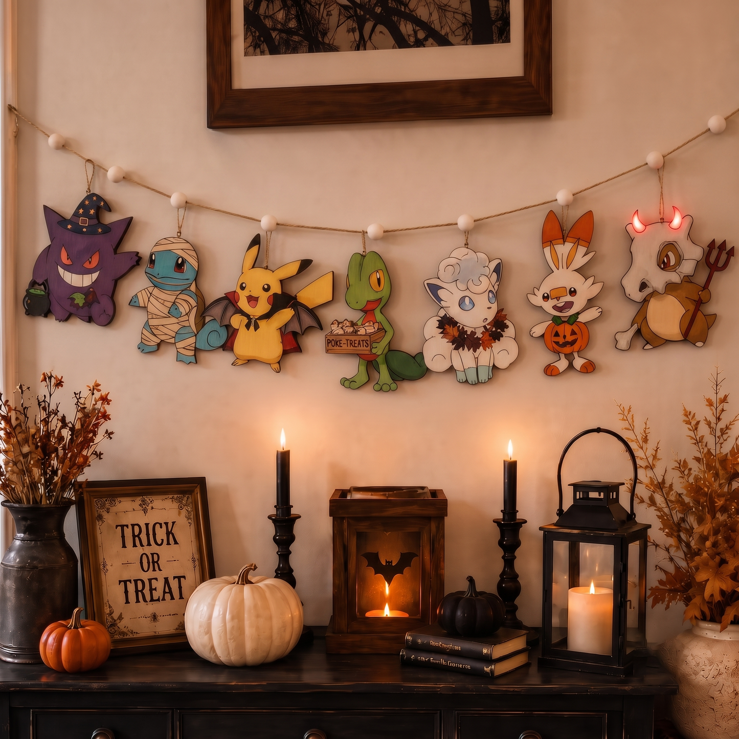 Halloween Personalized PKM Wooden Garland