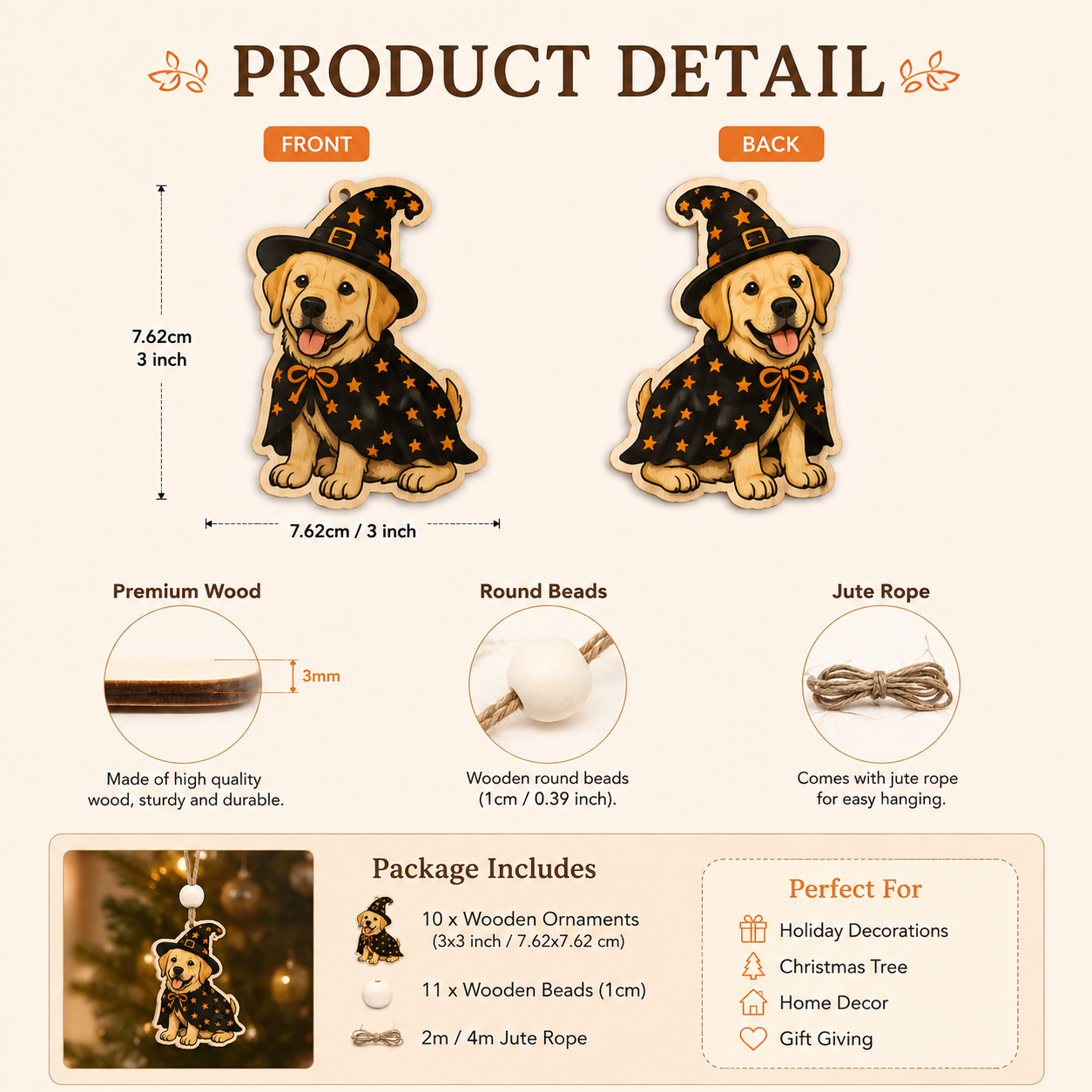 Personalized Halloween Character Wooden Garland