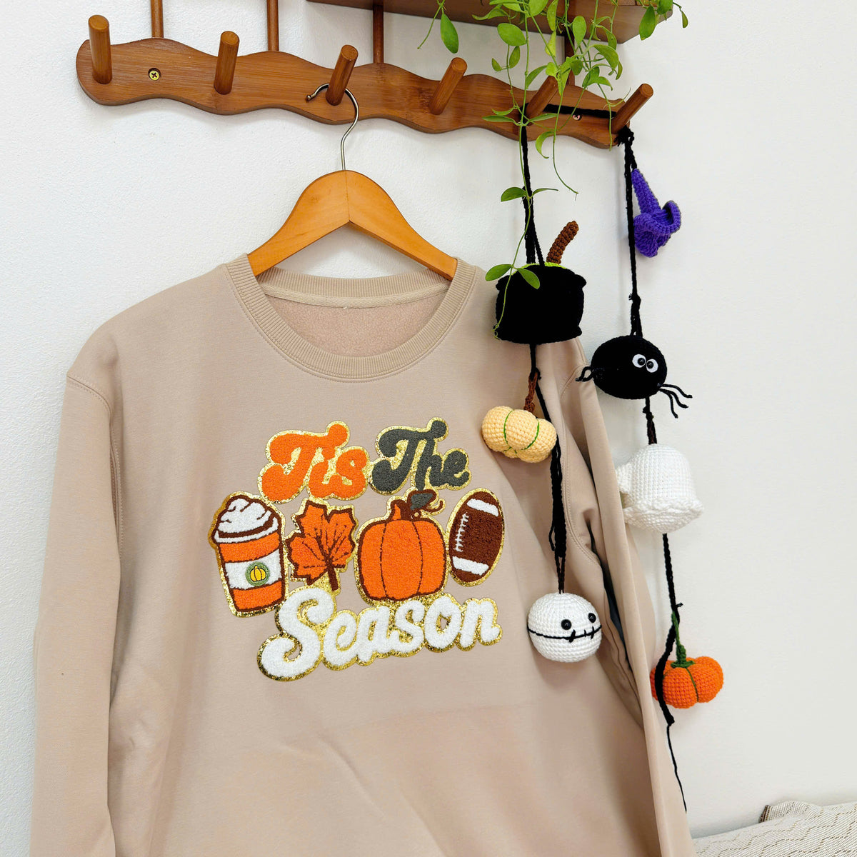 Tis The Season Halloween Personalized Embroidery Patch Hoodie Sweatshirt T-Shirt